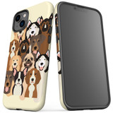 For iPhone 14 Plus Case Tough Protective Cover, Seamless Dogs | iCoverLover Australia