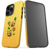 For iPhone 14 Pro Max Case Tough Protective Cover, Honey Bees | iCoverLover Australia