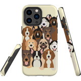 For iPhone 14 Pro Max Case Tough Protective Cover, Seamless Dogs | iCoverLover Australia
