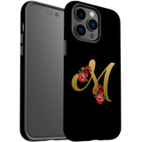 For iPhone 14 Pro Max Case Tough Protective Cover, Embellished Letter M | iCoverLover Australia