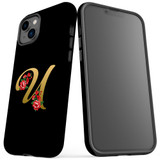For iPhone 14 Plus Case Tough Protective Cover, Embellished Letter U | iCoverLover Australia