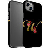 For iPhone 14 Plus Case Tough Protective Cover, Embellished Letter W | iCoverLover Australia