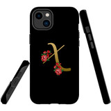 For iPhone 14 Plus Case Tough Protective Cover, Embellished Letter X | iCoverLover Australia