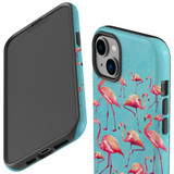 For iPhone 14 Plus Case Tough Protective Cover, Flamingoes | iCoverLover Australia