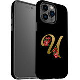 For iPhone 14 Pro Max Case Tough Protective Cover, Embellished Letter U | iCoverLover Australia
