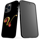 For iPhone 14 Pro Max Case Tough Protective Cover, Embellished Letter V | iCoverLover Australia