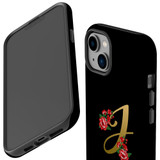 For iPhone 14 Plus Case Tough Protective Cover, Embellished Letter J | iCoverLover Australia