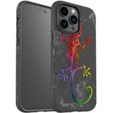 For iPhone 14 Pro Max Case Tough Protective Cover, Colorful Lizard | iCoverLover Australia