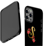 For iPhone 13 Pro Case, Protective Back Cover, Embellished Letter S | iCoverLover Australia