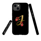 For iPhone 13 Case, Protective Back Cover, Embellished Letter J | iCoverLover Australia
