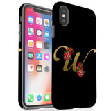For iPhone XS/X Case, Protective Back Cover, Embellished Letter W | iCoverLover Australia