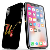 For iPhone XS/X Case, Protective Back Cover, Embellished Letter W | iCoverLover Australia