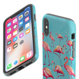For iPhone XS/X Case, Protective Back Cover, Flamingoes | iCoverLover Australia