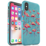 For iPhone XS/X Case, Protective Back Cover, Flamingoes | iCoverLover Australia