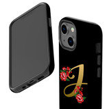 For iPhone 13 mini Case, Protective Back Cover, Embellished Letter J | iCoverLover Australia