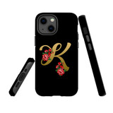 For iPhone 13 mini Case, Protective Back Cover, Embellished Letter K | iCoverLover Australia