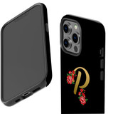 For iPhone 13 Pro Max Case, Protective Back Cover, Embellished Letter P | iCoverLover Australia