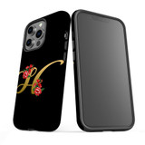 For iPhone 13 Pro Max Case, Protective Back Cover, Embellished Letter H | iCoverLover Australia