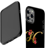 For iPhone 13 Pro Max Case, Protective Back Cover, Embellished Letter H | iCoverLover Australia