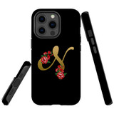 For iPhone 13 Pro Max Case, Protective Back Cover, Embellished Letter N | iCoverLover Australia
