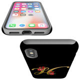 For iPhone XS Max Case, Protective Back Cover, Embellished Letter H | iCoverLover Australia