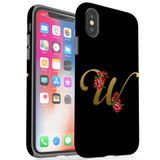 For iPhone XS Max Case, Protective Back Cover, Embellished Letter W | iCoverLover Australia