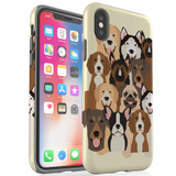 For iPhone XS Max Case, Protective Back Cover, Seamless Dogs | iCoverLover Australia