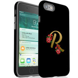 For Apple iPhone SE 5G (2022)/SE (2020)/8/7 Case, Protective Back Cover, Embellished Letter R | iCoverLover Australia