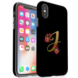 For iPhone XS/X Case, Protective Back Cover, Embellished Letter J | iCoverLover Australia