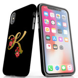 For iPhone XS/X Case, Protective Back Cover, Embellished Letter K | iCoverLover Australia