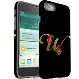 For Apple iPhone SE 5G (2022)/SE (2020)/8/7 Case, Protective Back Cover, Embellished Letter W | iCoverLover Australia