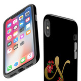 For iPhone XS/X Case, Protective Back Cover, Embellished Letter N | iCoverLover Australia