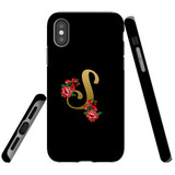 For iPhone XS/X Case, Protective Back Cover, Embellished Letter S | iCoverLover Australia