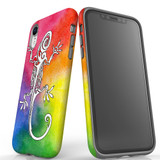 For iPhone XR Case, Protective Back Cover, Rainbow Lizard | iCoverLover Australia