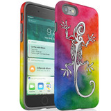 For Apple iPhone SE 5G (2022)/SE (2020)/8/7 Case, Protective Back Cover, Rainbow Lizard | iCoverLover Australia