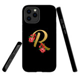 For iPhone 12 Pro Max Case, Protective Back Cover, Embellished Letter R | iCoverLover Australia