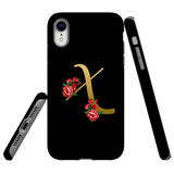 For iPhone XR Case, Protective Back Cover, Embellished Letter X | iCoverLover Australia