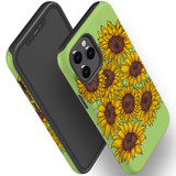 For iPhone 12 Pro Max Case, Protective Back Cover, Sunflowers | iCoverLover Australia