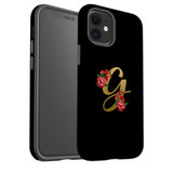 For iPhone 12 mini Case, Protective Back Cover, Embellished Letter G | iCoverLover Australia
