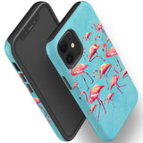 For iPhone 12 mini Case, Protective Back Cover, Flamingoes | iCoverLover Australia