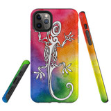 For iPhone 11 Pro Case, Protective Back Cover, Rainbow Lizard | iCoverLover Australia