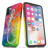 For iPhone 11 Pro Case, Protective Back Cover, Rainbow Lizard | iCoverLover Australia