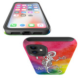 For iPhone 11 Case, Protective Back Cover, Rainbow Lizard | iCoverLover Australia