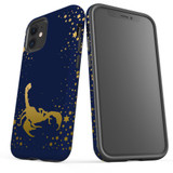 For iPhone 12 mini Case, Protective Back Cover, Scorpio Drawing | iCoverLover Australia