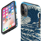 For iPhone 11 Pro Case, Protective Back Cover, Japanese Wave | iCoverLover Australia