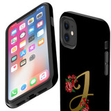 For iPhone 11 Case, Protective Back Cover, Embellished Letter J | iCoverLover Australia