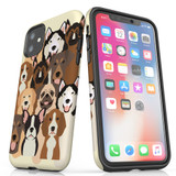 For iPhone 11 Case, Protective Back Cover, Seamless Dogs | iCoverLover Australia
