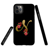 For iPhone 11 Pro Max Case, Protective Back Cover, Embellished Letter N | iCoverLover Australia