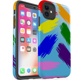 For iPhone 11 Case, Protective Back Cover, Rainbow Brushes | iCoverLover Australia
