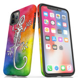 For iPhone 11 Pro Max Case, Protective Back Cover, Rainbow Lizard | iCoverLover Australia
